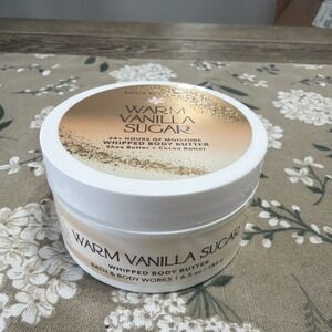 Bath and Body Works WARM VANILLA SUGAR Whipped Body Butter (6.5 oz / 185 g)